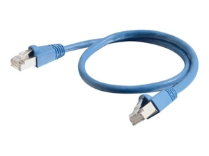 C2G - Patch cable (DTE ) - RJ-45 (M) - RJ-45 (M) - 1 m - screened shielded twisted pair (SSTP) - CAT 6a - snagless - blue