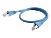 C2G - Patch cable (DTE ) - RJ-45 (M) - RJ-45 (M) - 3 m - screened shielded twisted pair (SSTP) - CAT 6a - snagless - blue