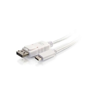 C2G 0.9m (3ft) USB C to DisplayPort Adapter Cable White - 4K Audio / Video