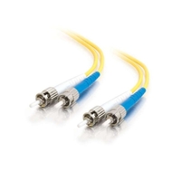 C2G 15M ST-ST 9/125 OS2 Duplex Singlemode PVC Fibre Optic Cable