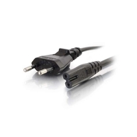 C2G 1m European Non-Polarised Power Cord CEE 7/7 to IEC 60320 C7