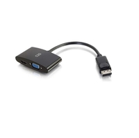 C2G 20cm DisplayPort to HDMI or VGA Female Adapter Converter - Black