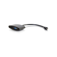 C2G 20cm Mini DisplayPort to HDMI or VGA Adapter Converter 4K - Black