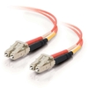 C2G 20M LC-LC 50/125 OM2 Duplex Multimode PVC Fibre Optic Cable (LSZH) - Orange