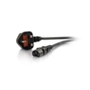 C2G 2m 250 Volt Hot Condition UK Power Cord BS 1363 to IEC C15