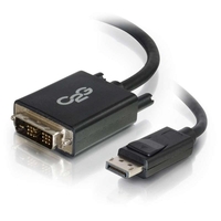 C2G 2m DisplayPort to Single Link DVI-D Adapter Cable M/M - Black