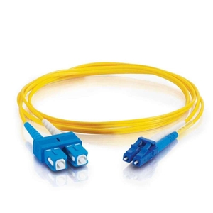 C2G 3m LC-SC 9/125 OS1 Duplex Singlemode PVC Fibre Optic Cable (LSZH) - Yellow