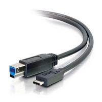 C2G 3m USB 3.1 Gen 1 USB Type C to USB B Cable M/M USB C Cable Black