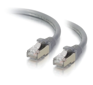 C2G Cbl/0.3m CAT6A Shielded Patch Cable Grey
