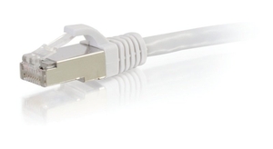 C2G Cbl/10M Shield CAT5E Mld Patch CBL White