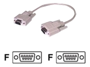 C2G DB9 F/F Null Modem Cable,  2m