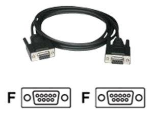 C2G,  DB9 F/F Null Modem Cable Black,  1m