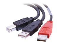 C2G,  USB 2.0 B Male to USB A Male Y-Cable 2m
