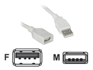 C2G,  USB A Male to A Female Extension Cable,  1m
