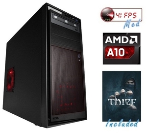 Cyberpower Quad Commando GT Gaming PC,  AMD Quad Core A10 7700K CPU 3.5GHz,  8GB RAM,  1TB HDD< DVDRW,  AMD R7 6GCN,  Windows 8.1 64bit