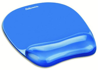 Fellowes Crystal Gel Mouse Pad Wrist Rest - Blue