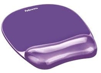 Fellowes Crystal Purple Mousepad & Wrist Rest