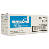 Kyocera TK 590C Cyan Toner Cartridge