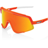 100% Glendale Sunglasses with HiPER Multilayer Mirror Lens - Neon Orange/Red