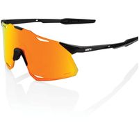 100% Hypercraft Sunglasses with HiPER Multilayer Mirror Lens - Matt Black/Red