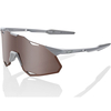 100% Hypercraft XS Sunglasses with HiPER Crimson Silver Mirror Lens - Matt Stone Grey
