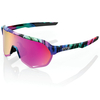 100% S2 Peter Sagan Limited Edition Sunglasses with Purple Multilayer Mirror Lens - Soft Tact Tie Dye