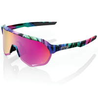 100% S2 Peter Sagan Limited Edition Sunglasses with Purple Multilayer Mirror Lens - Soft Tact Tie Dye