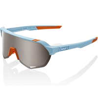 100% S2 Sunglasses with HiPER Silver Mirror Lens - Soft Tact Two Tone