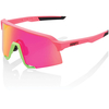 100% S3 Sunglasses with HiPER Multilayer Mirror Lens - Neon Pink/Purple