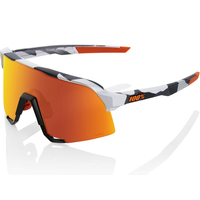 100% S3 Sunglasses with HiPER Red Multilayer Mirror Lens - Soft Tact Grey Camo