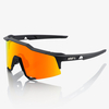 100% Speedcraft Sunglasses with HiPER Mirror Lens - Soft Tact Black/Red Lens