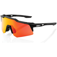 100% Speedcraft XS Sunglasses with HiPER Multilayer Mirror Lens - Soft Tact/Black/Red