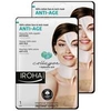 Iroha Nature Face Masks Anti-Age 100% Cotton Face and Neck Mask x 2